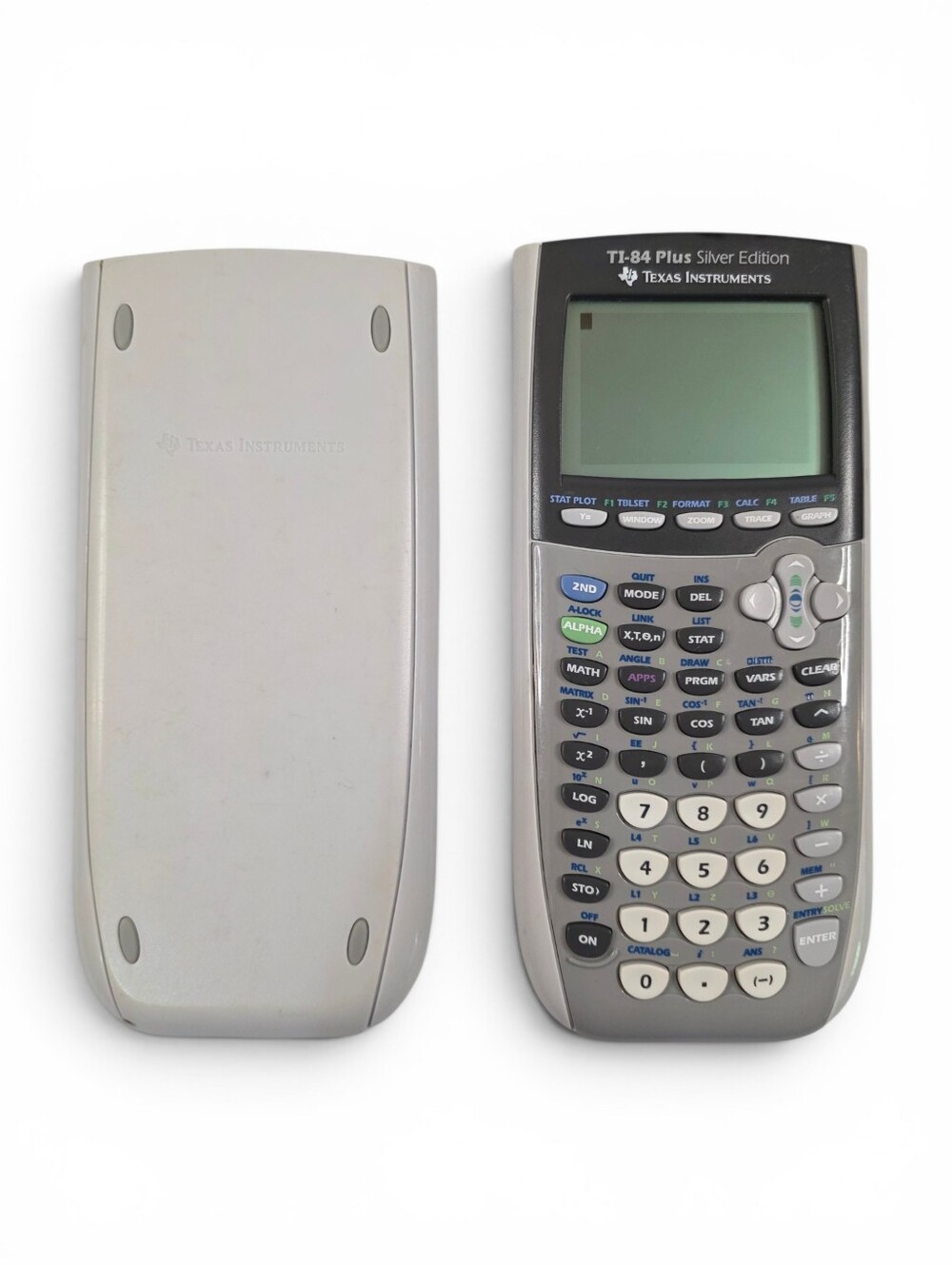TI-84 Plus Silver Edition Graphing Calculator Tested Working Gray w/ Case School
